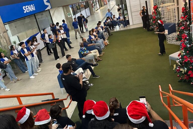 #FelizNatal – Sarau Cultural encerra calendário da Biblioteca SENAI Natal